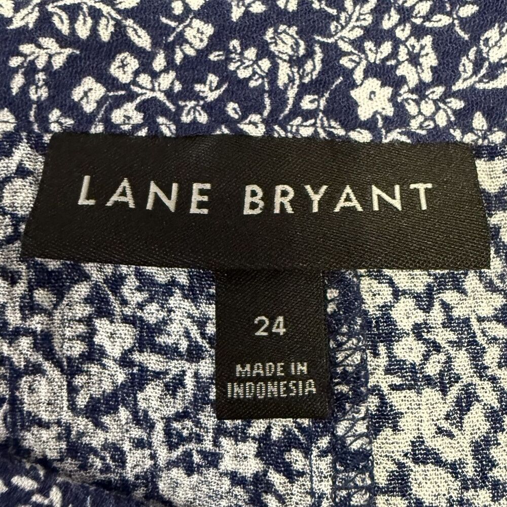Lane Bryant Blouse Plus Size 24 Floral Print Long Sleeve Rayon - Picture 12 of 12